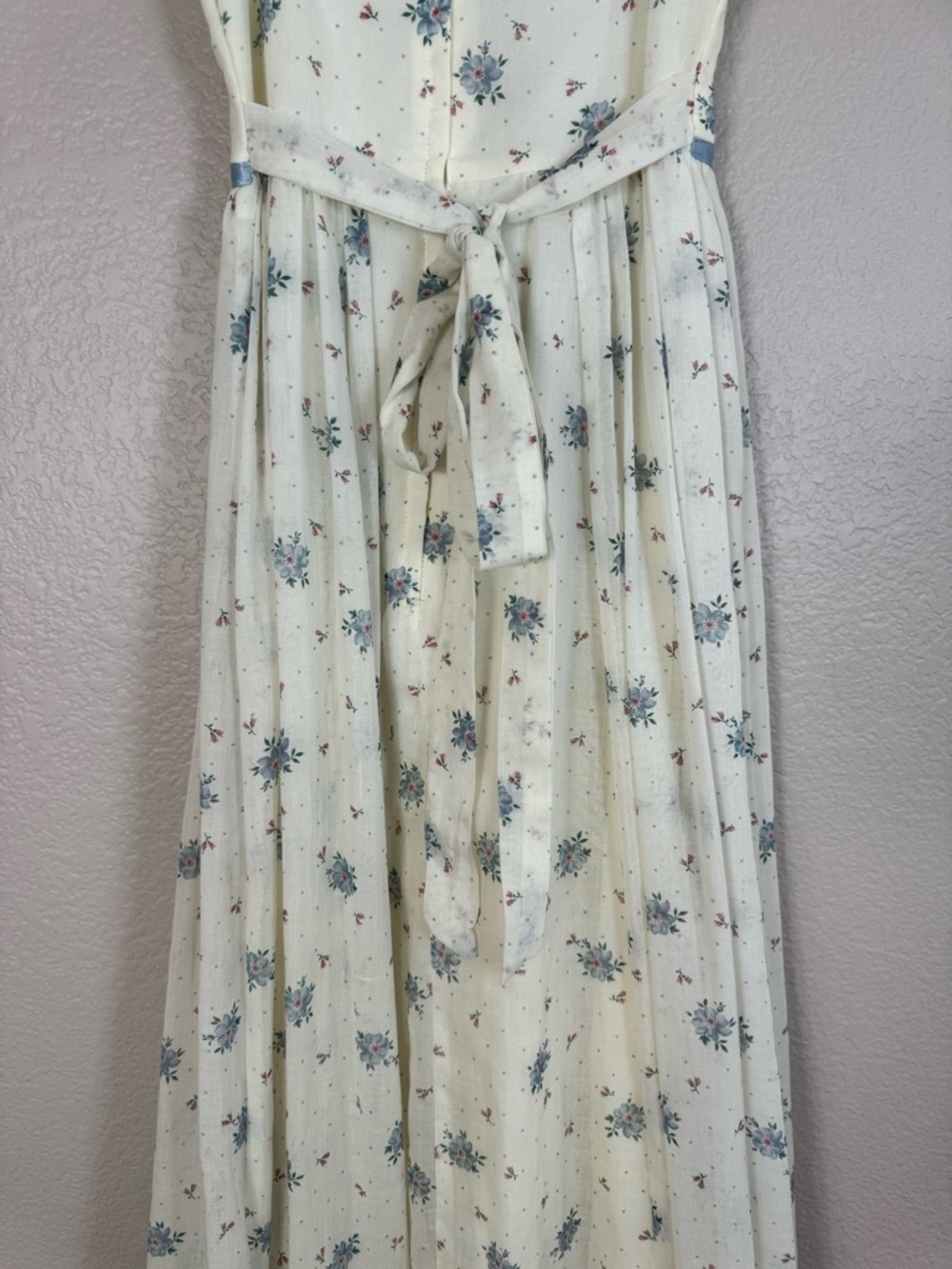 Vintage 1970’s Gunne Sax Prairie Cotton Floral Lace Ruffle Maxi Sundress Cottage - Picture 10 of 16